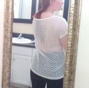 Top with lace back